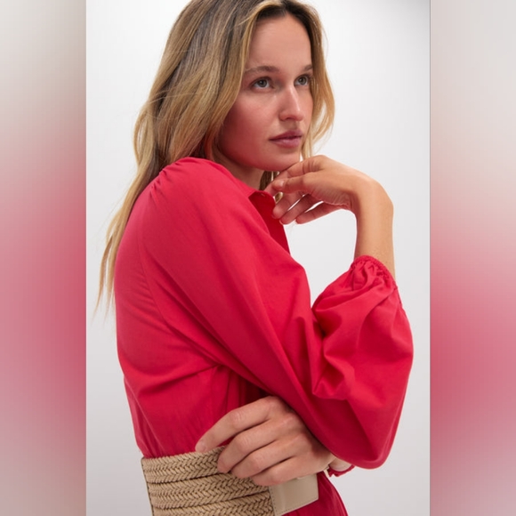 NWT Pomander Place Hibiscus Red Mabel Maxi Dress Size Medium - Picture 11 of 14